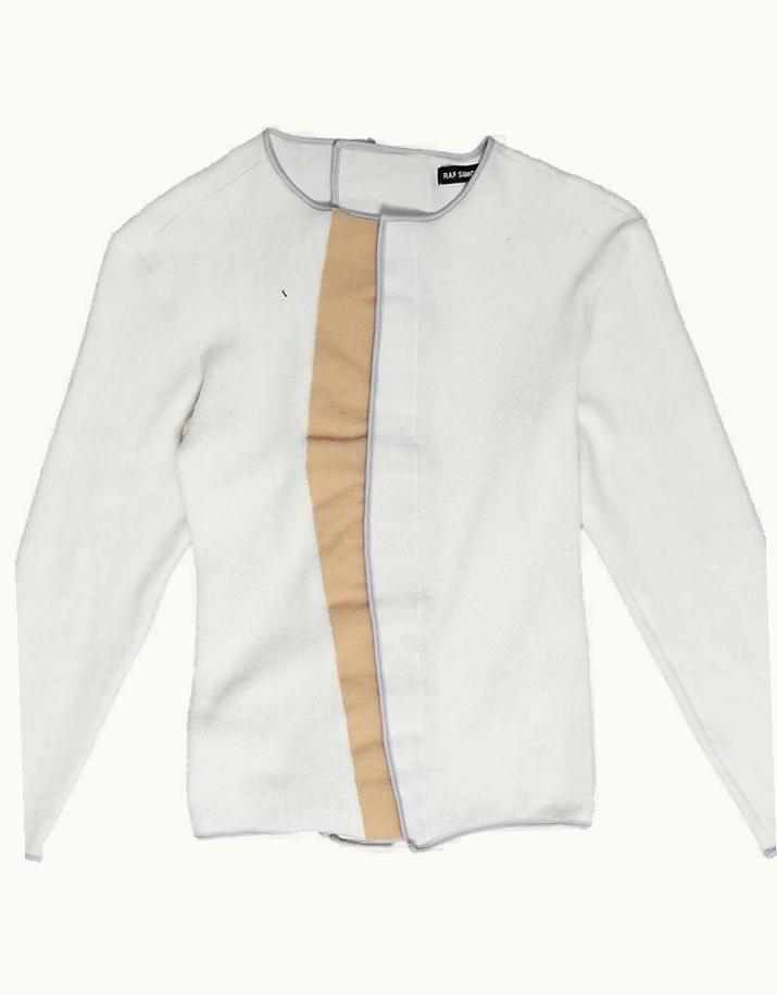 Raf Simons Raf Simons Velcro Liner Sweater In Cream / White A/W 2010