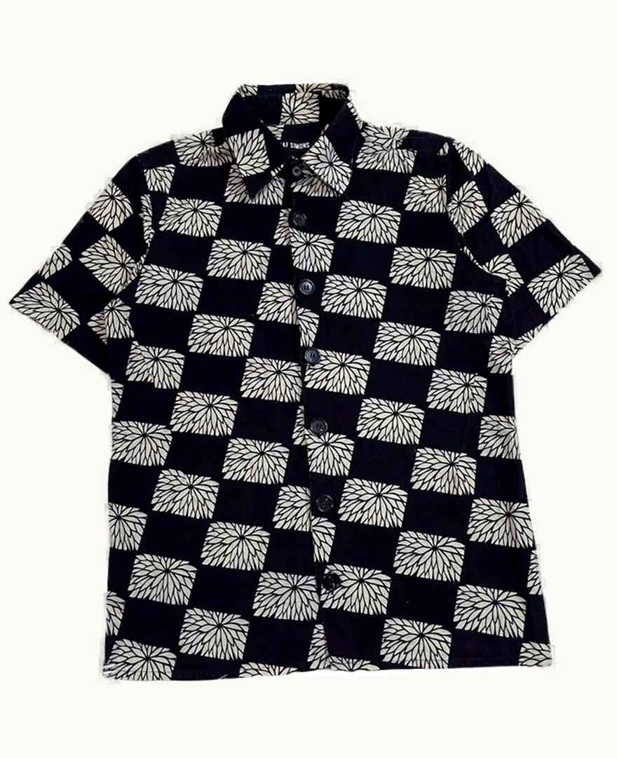 Raf Simons Raf Simons Flower Block Shirt In Black S/S 2014