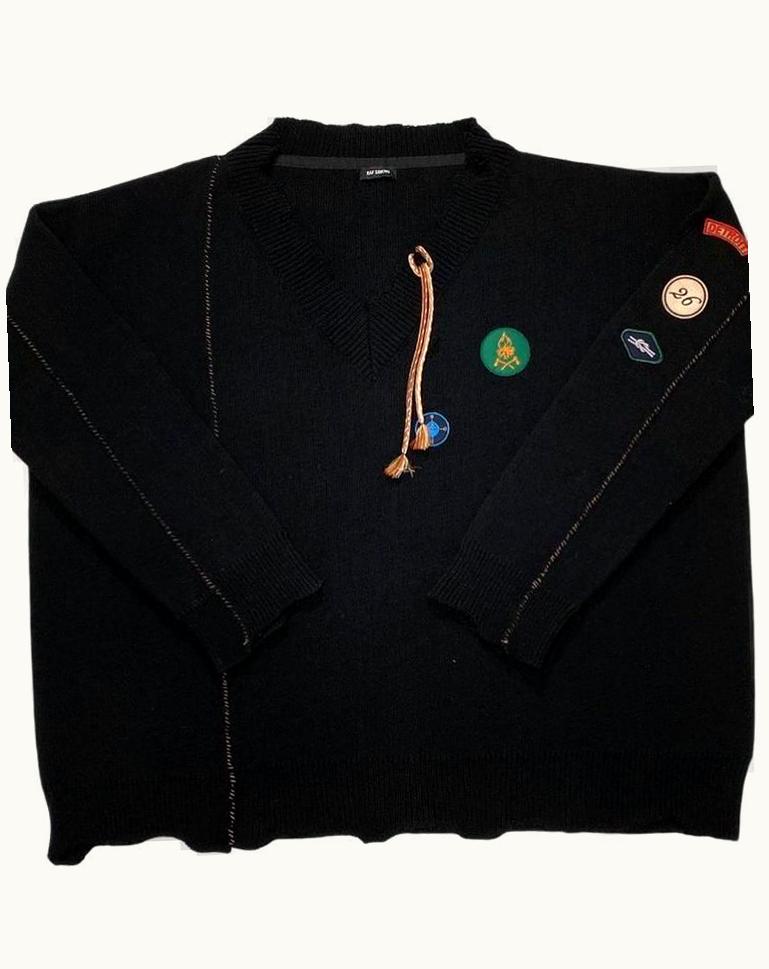 Raf Simons Raf Simons Oversized Destroyed Varsity Sweater A/W 2016