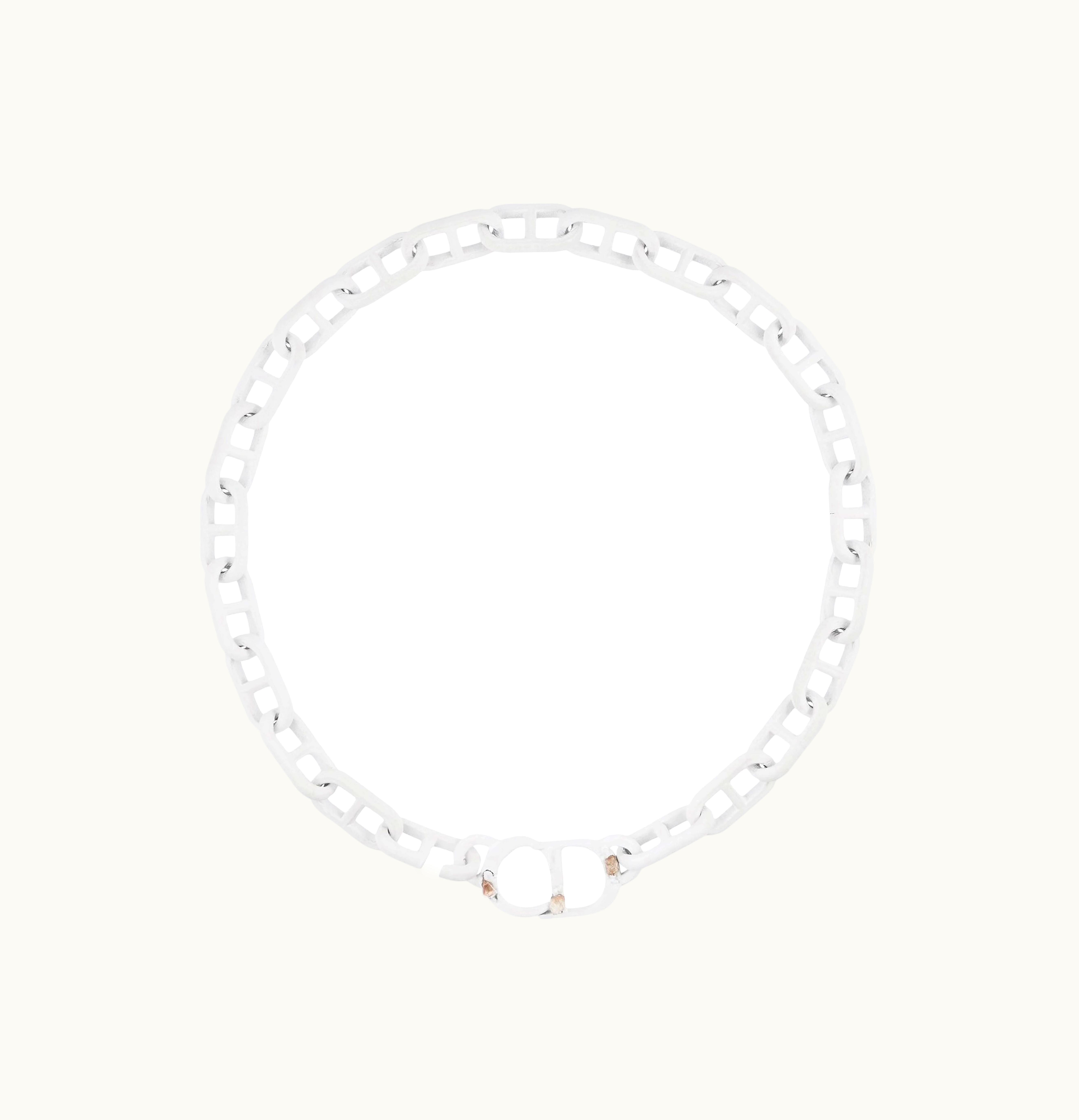 Dior Dior x Daniel Arsham Matte Finish Chain Necklace White