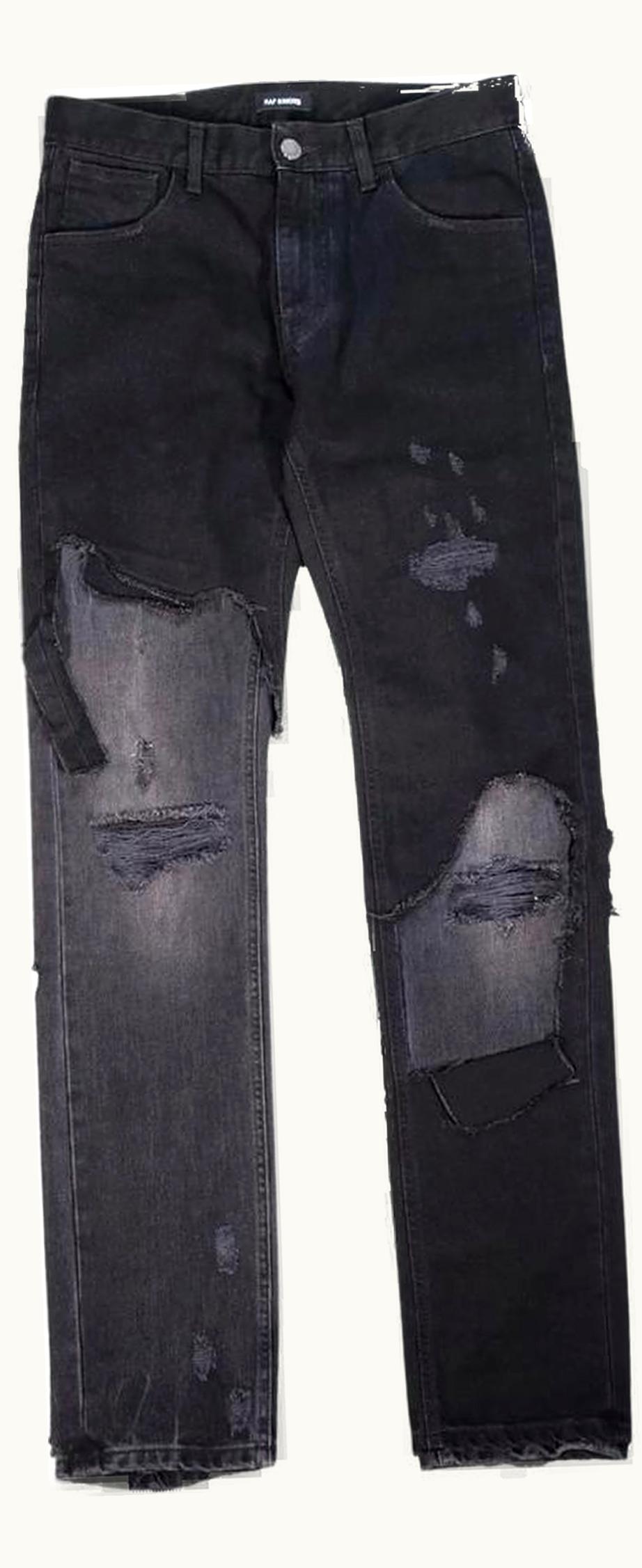 Raf Simons Raf Simons Destroyed Double-Layer 5-Pocket Jeans A/W 2019