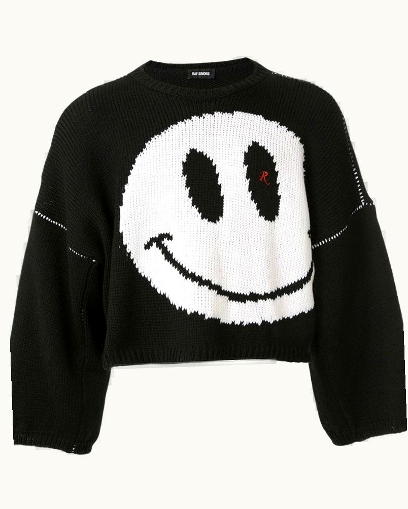 Raf Simons Raf Simons Oversized Cropped Face Knit Sweater S/S 2020