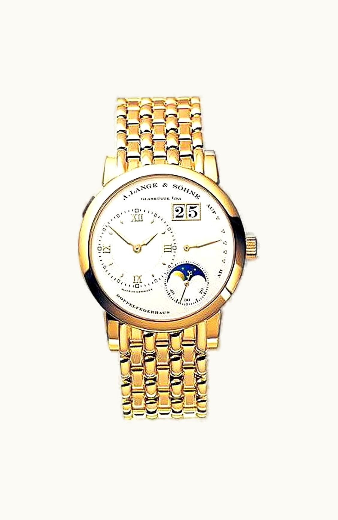 A. Lange & Söhne Lange 1 Moonphase Yellow Gold / Silver / Bracelet