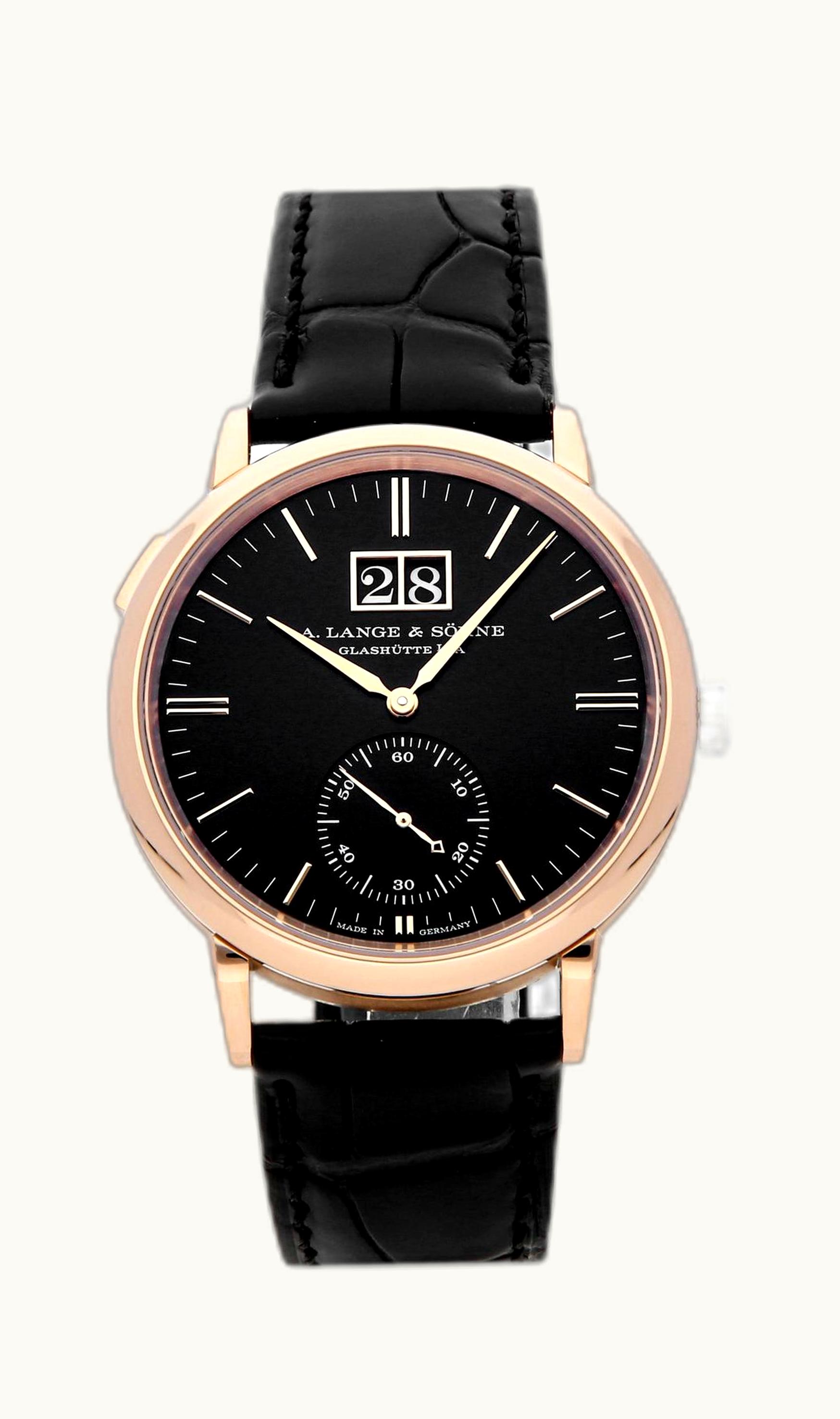 A. Lange & Söhne Saxonia Outsize Date Pink Gold / Black