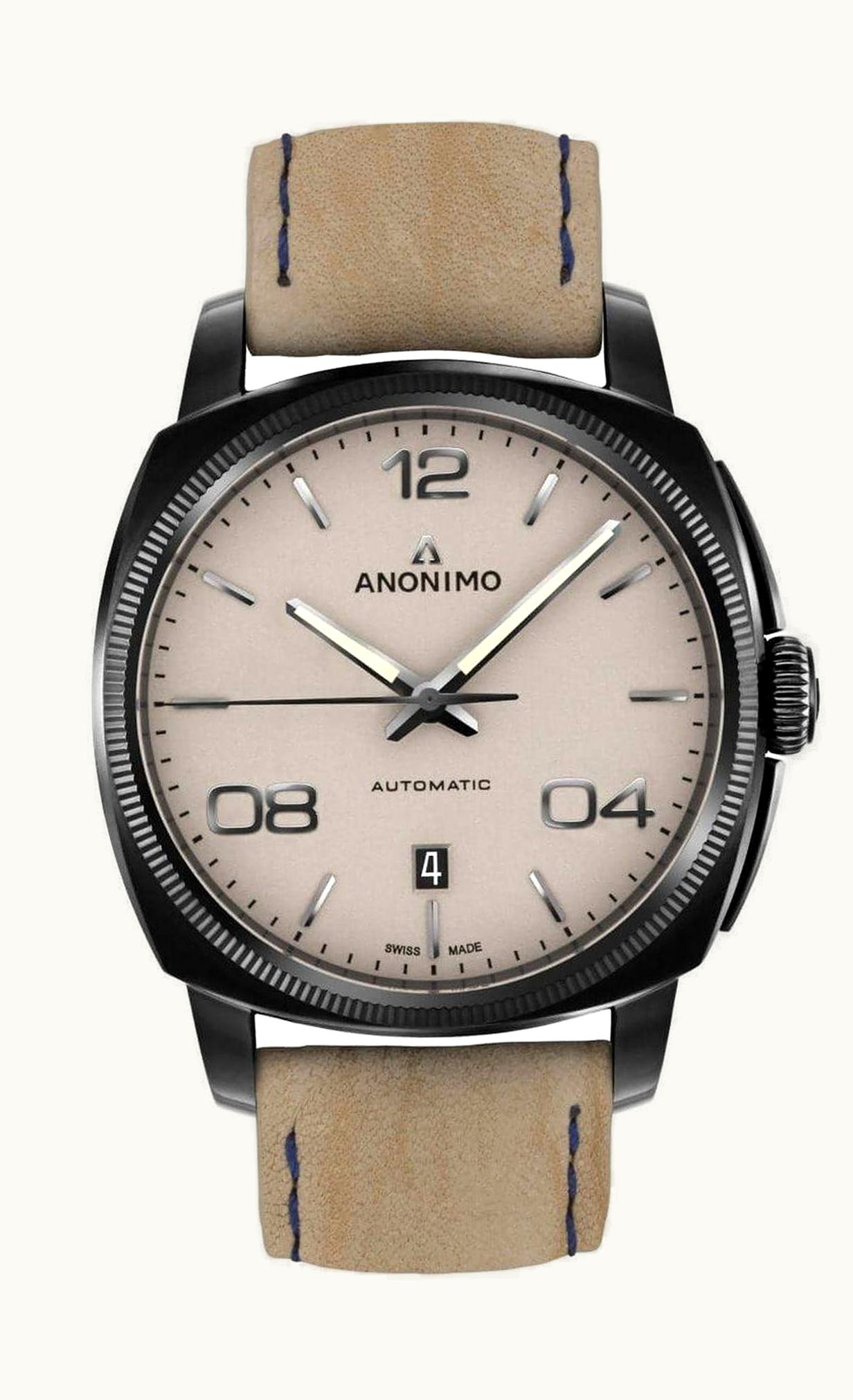 Anonimo Epurato Automatic Stainless Steel / DLC / Sand / Leather