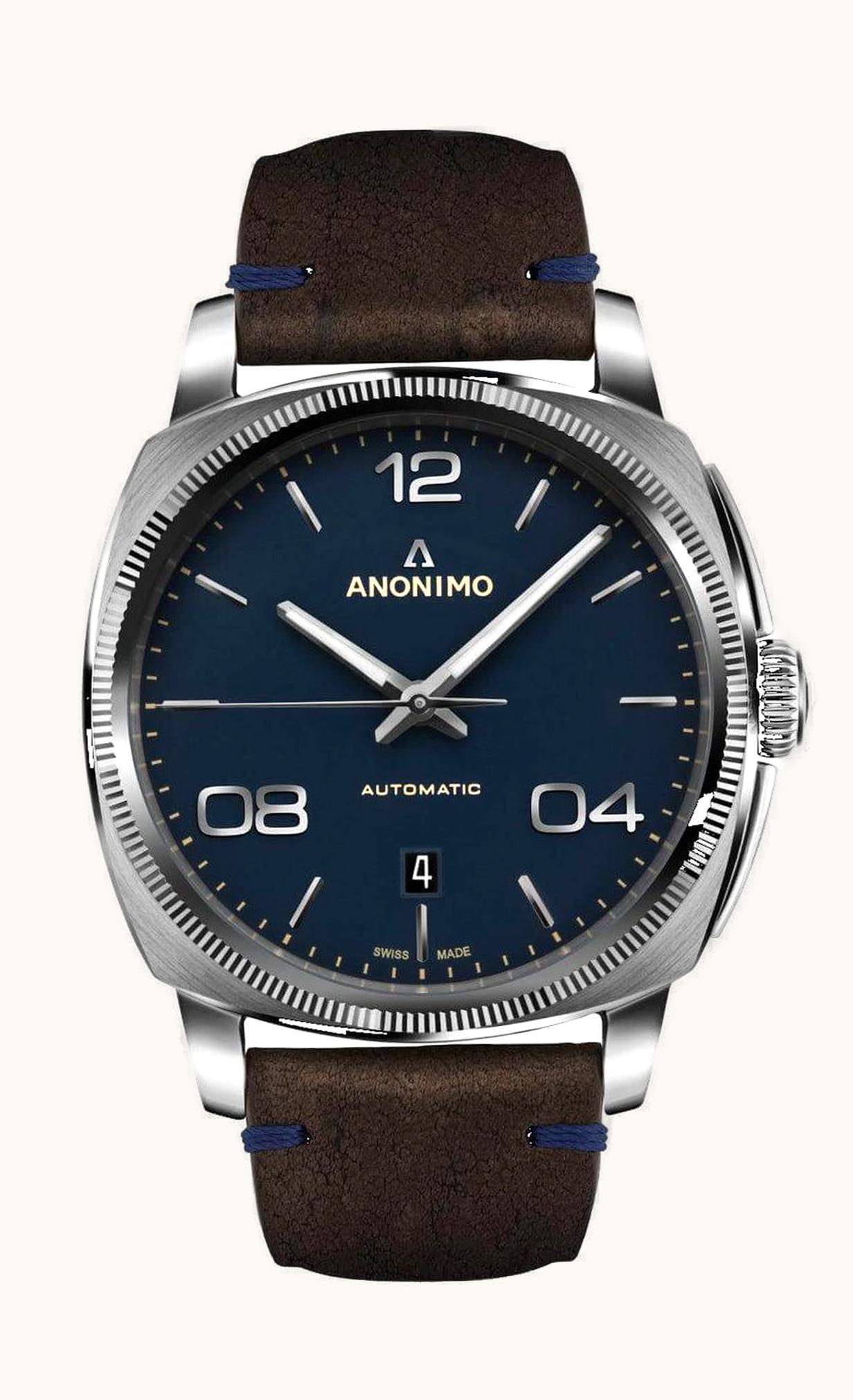Anonimo Epurato Automatic Stainless Steel / Blue / Leather