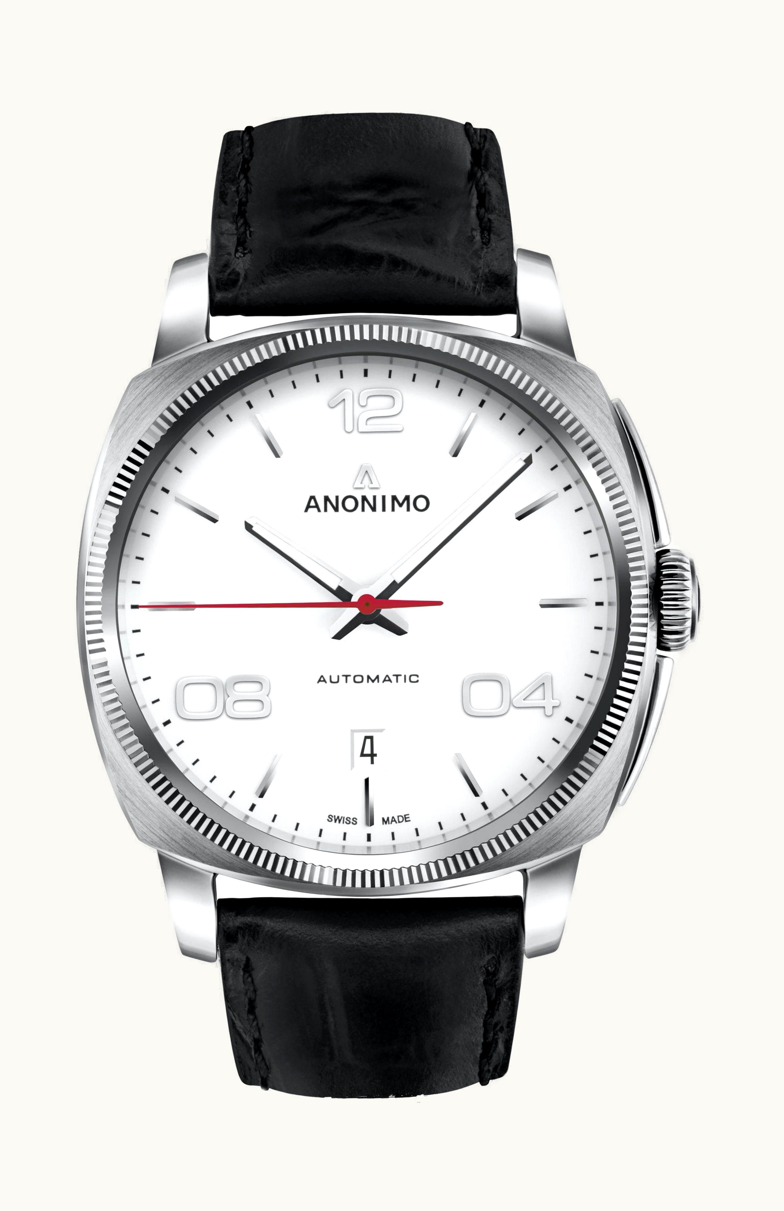 Anonimo Epurato Automatic Stainless Steel / White / Leather