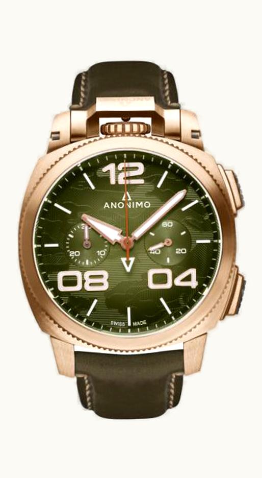 Anonimo Militare Automatic Bronze / Green Camouflage / Leather