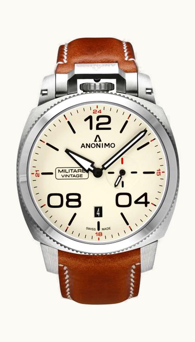 Anonimo Militare Automatic Stainless Steel / Cream / Leather