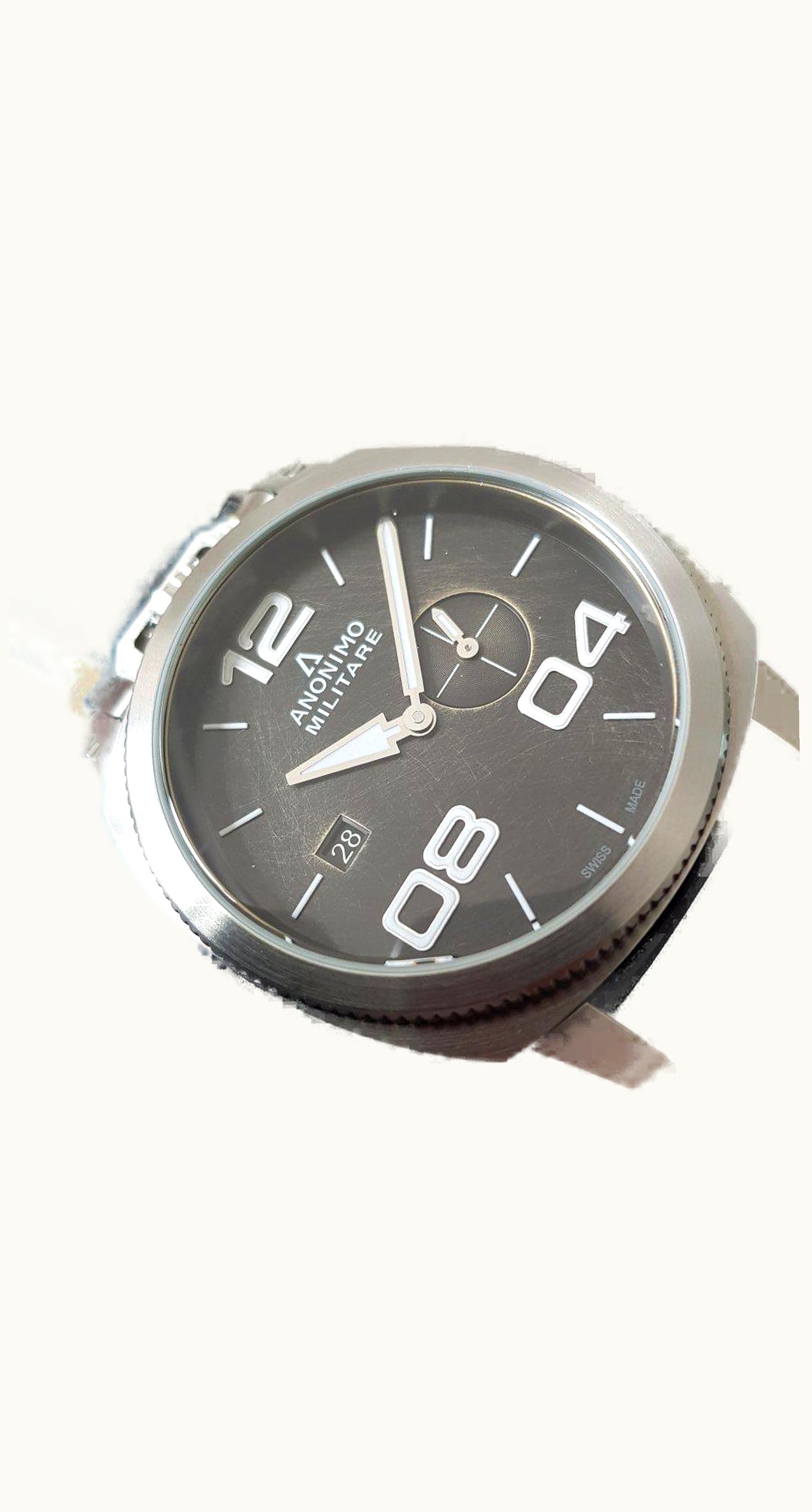 Anonimo Militare Automatic Stainless Steel / Black / Leather