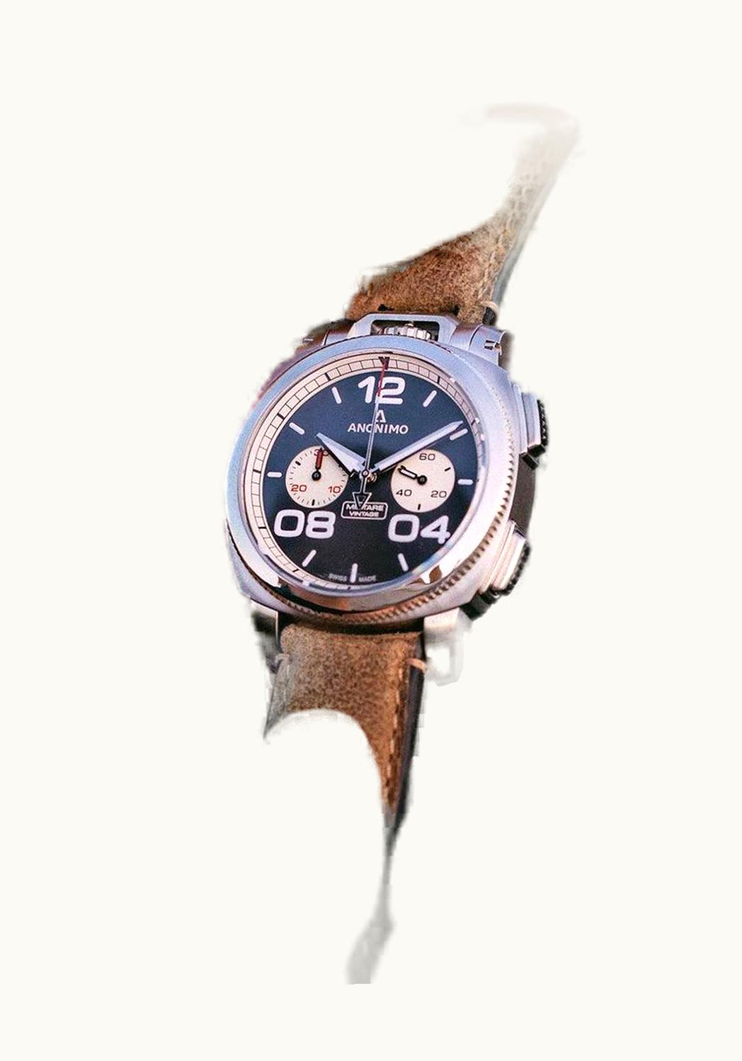 Anonimo Militare Chrono Stainless Steel / Panda / Leather