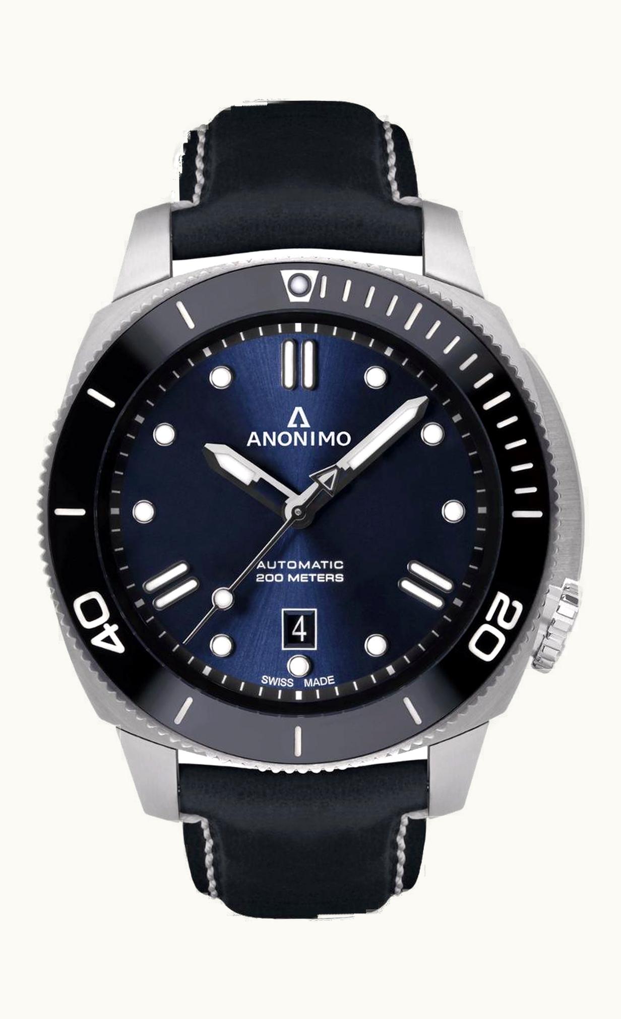 Anonimo Nautilo Automatic Stainless Steel / Navy Blue / Leather