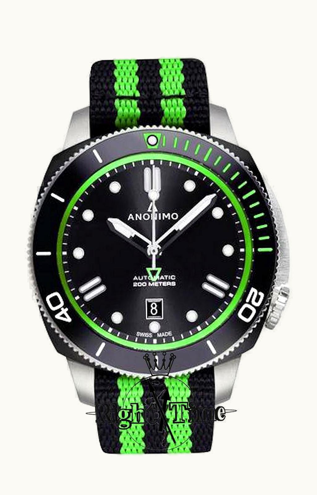 Anonimo Nautilo Automatic Stainless Steel / DLC / Black / NATO