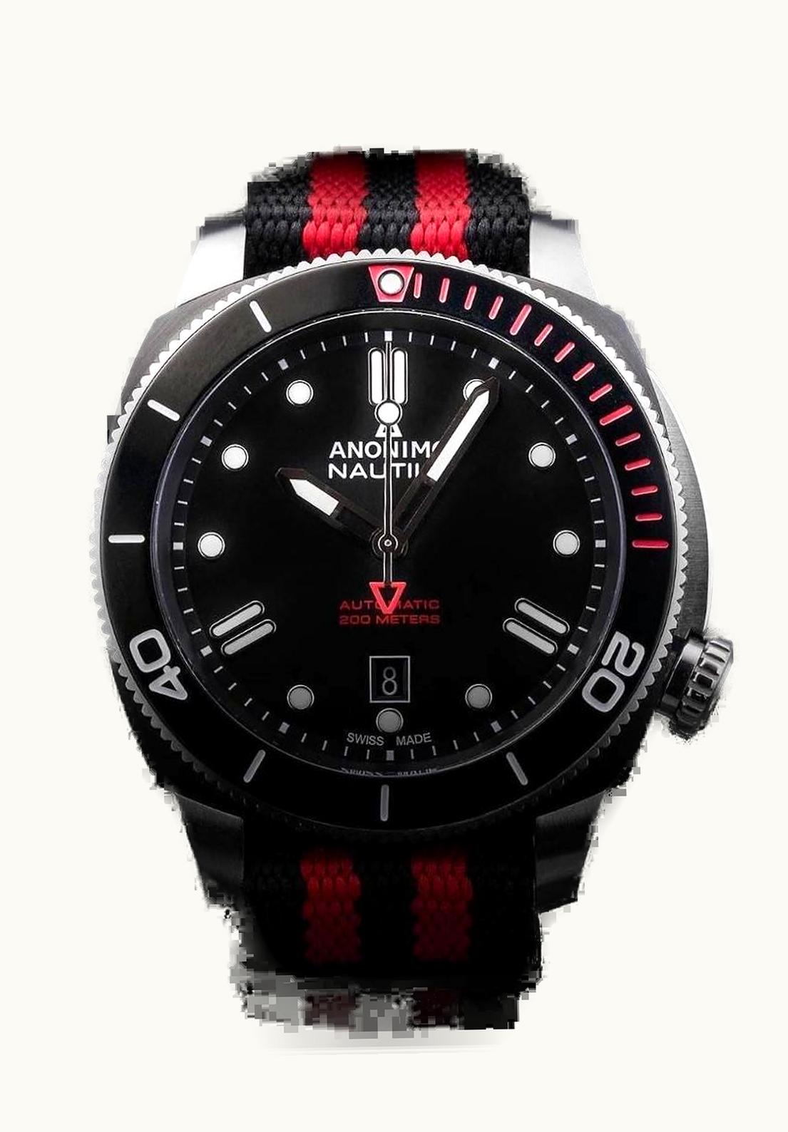 Anonimo Nautilo Automatic Stainless Steel / DLC / Black / NATO