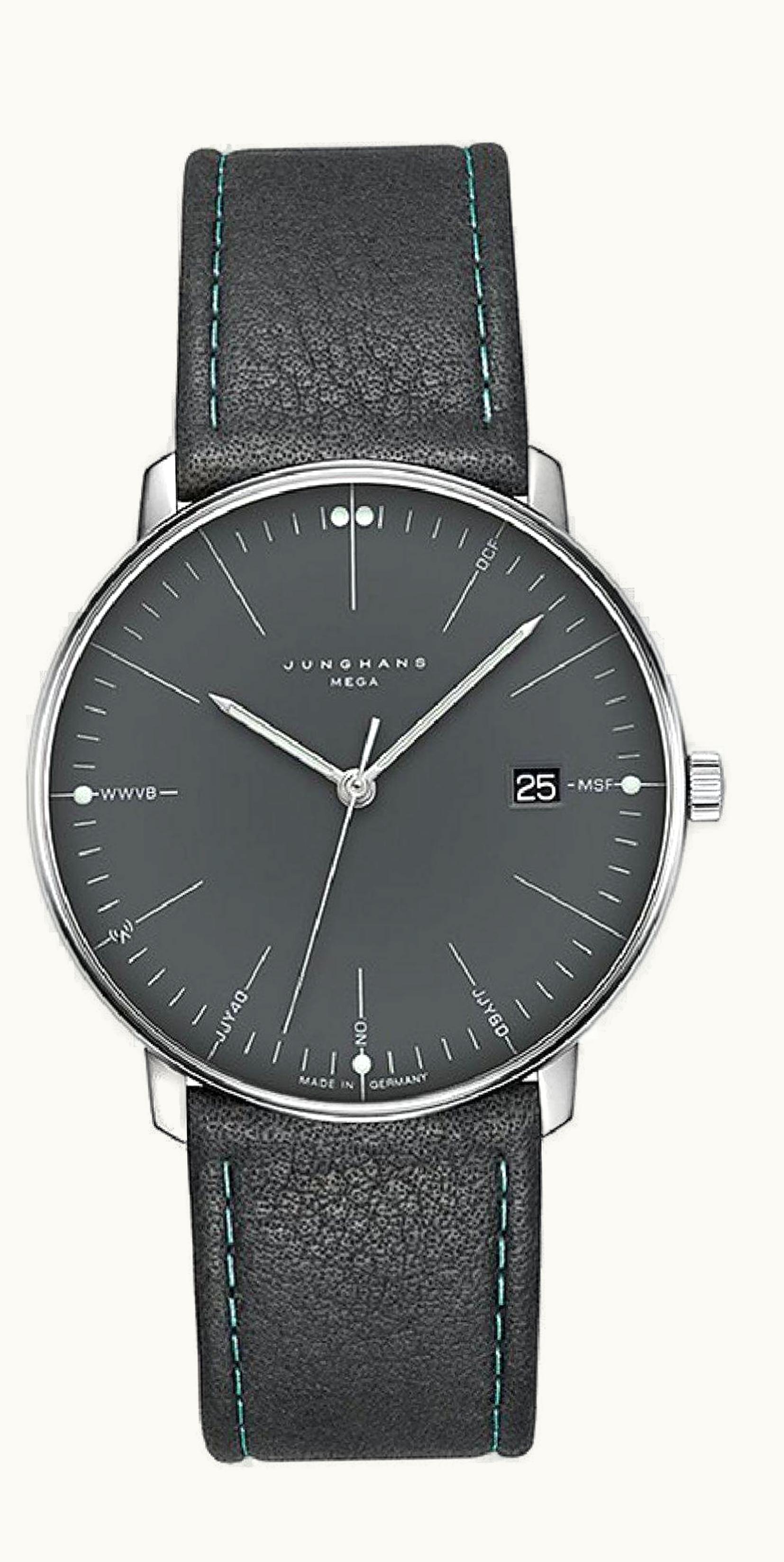 Archimede 1950-1 Stainless Steel / Black / Black Leather