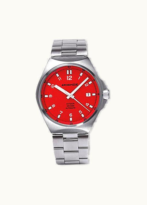 Archimede OutDoor 39 Protect Stainless Steel / Red / Bracelet