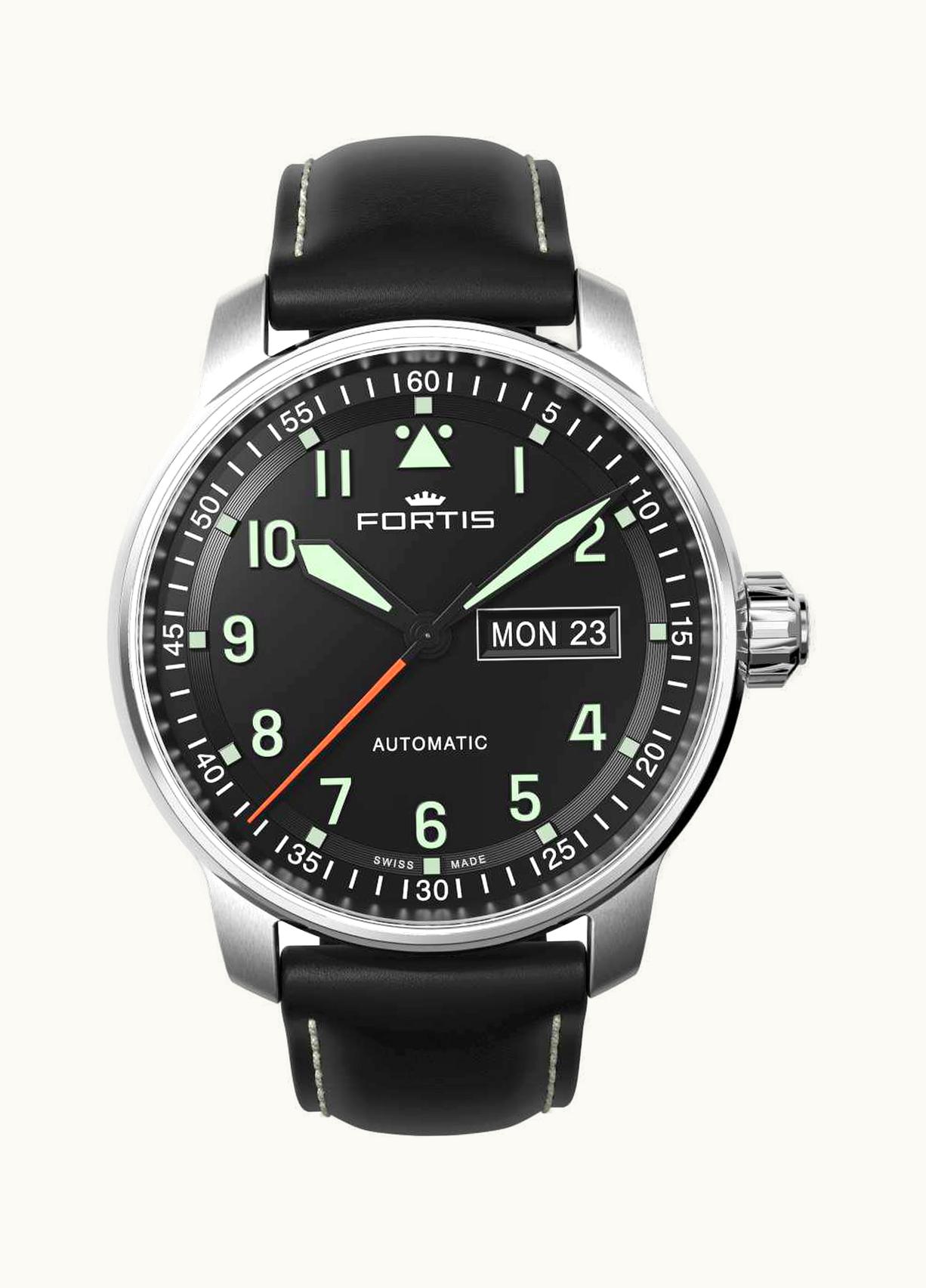 Archimede Pilot 45 Automatic Stainless Steel / Black