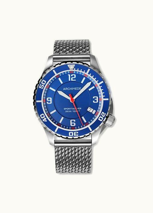 Archimede SportTaucher Stainless Steel / Blue / Mesh