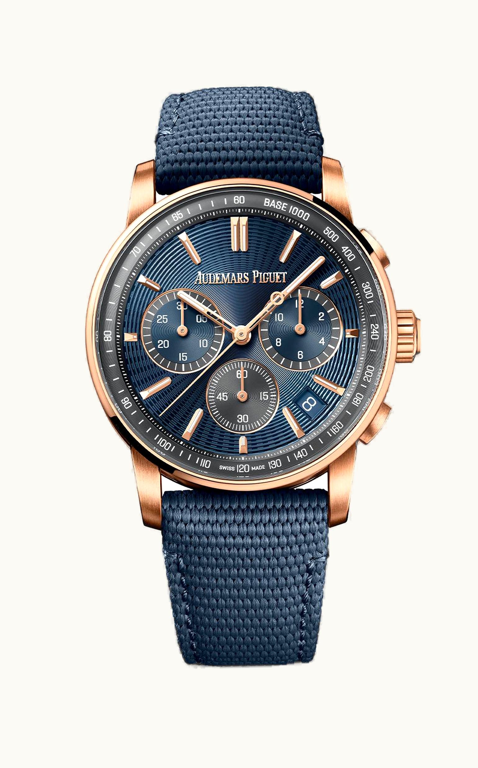 Audemars Piguet CODE 11.59 Chronograph Selfwinding Pink Gold / Blue / Fabric