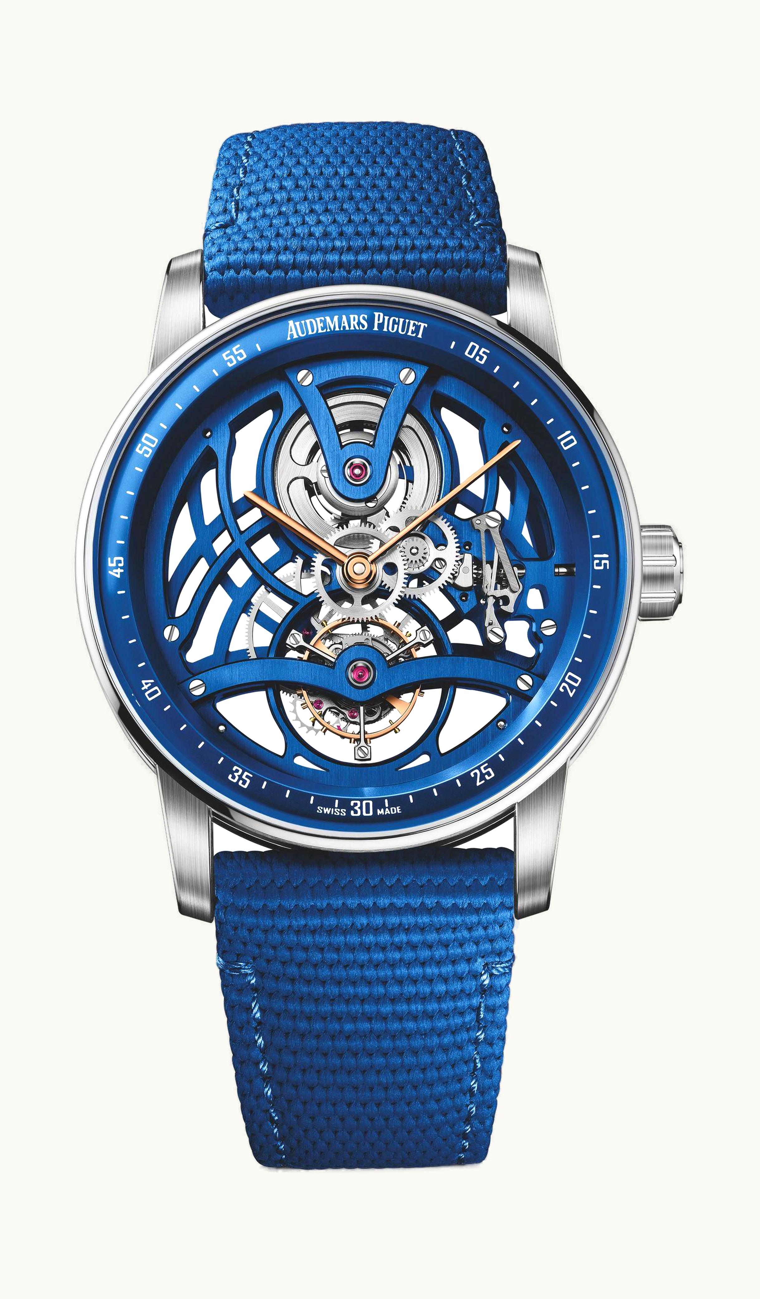 Audemars Piguet CODE 11.59 Tourbillon Openworked White Gold / Blue Ceramic / Blue