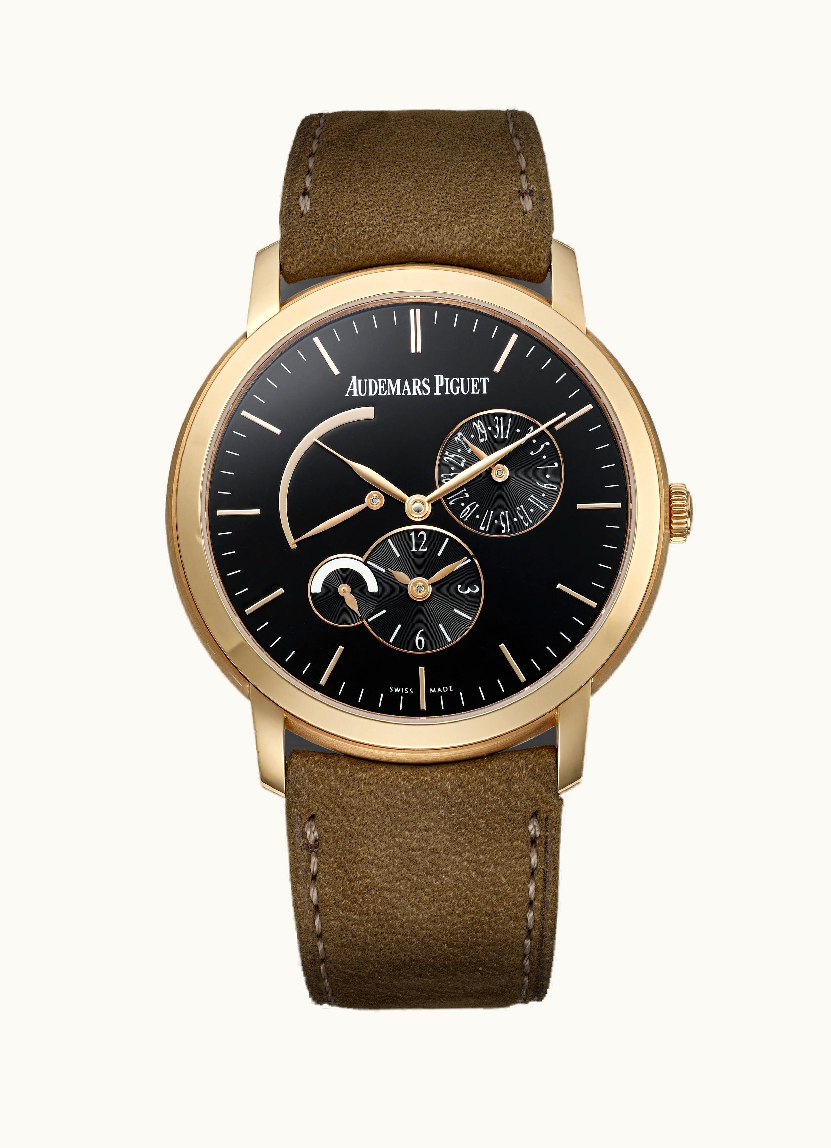 Audemars Piguet Jules Audemars 26380 Dual Time Pink Gold / Black