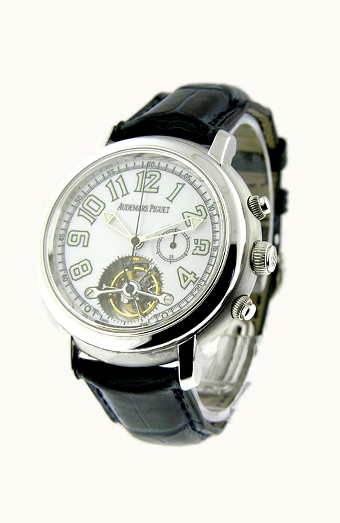 Audemars Piguet Jules Audemars Tourbillon Chronograph White Gold / Silver