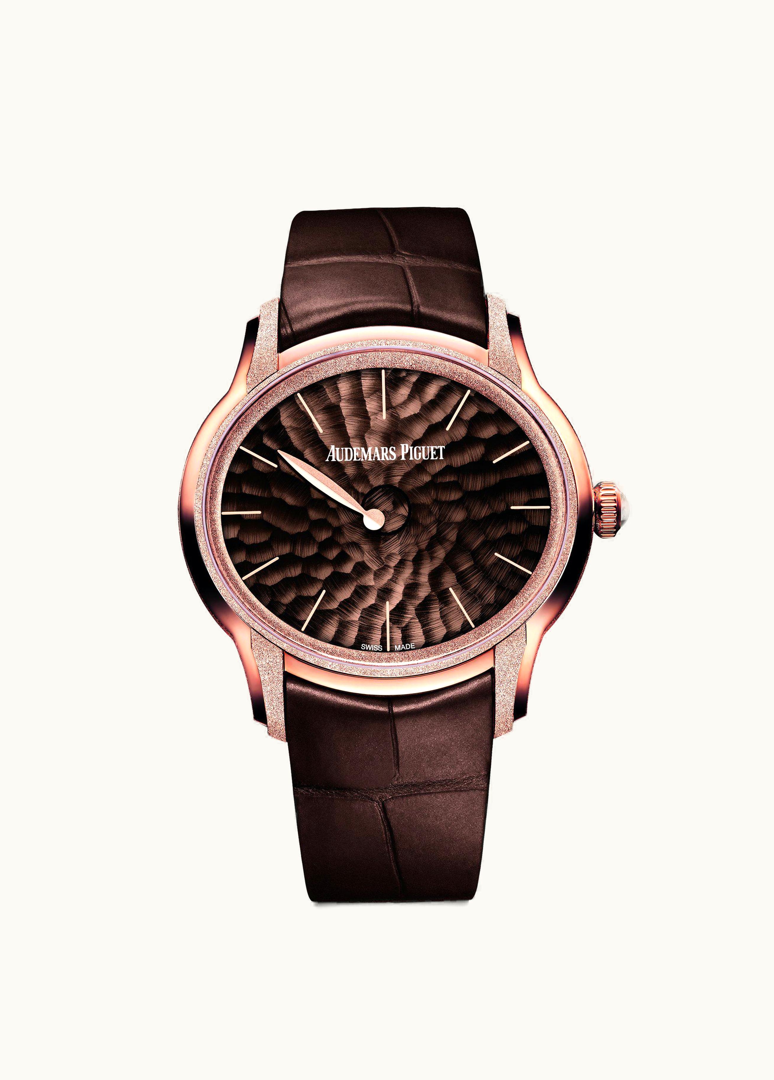 Audemars Piguet Millenary Frosted Gold Philosophique Pink Gold / Brown