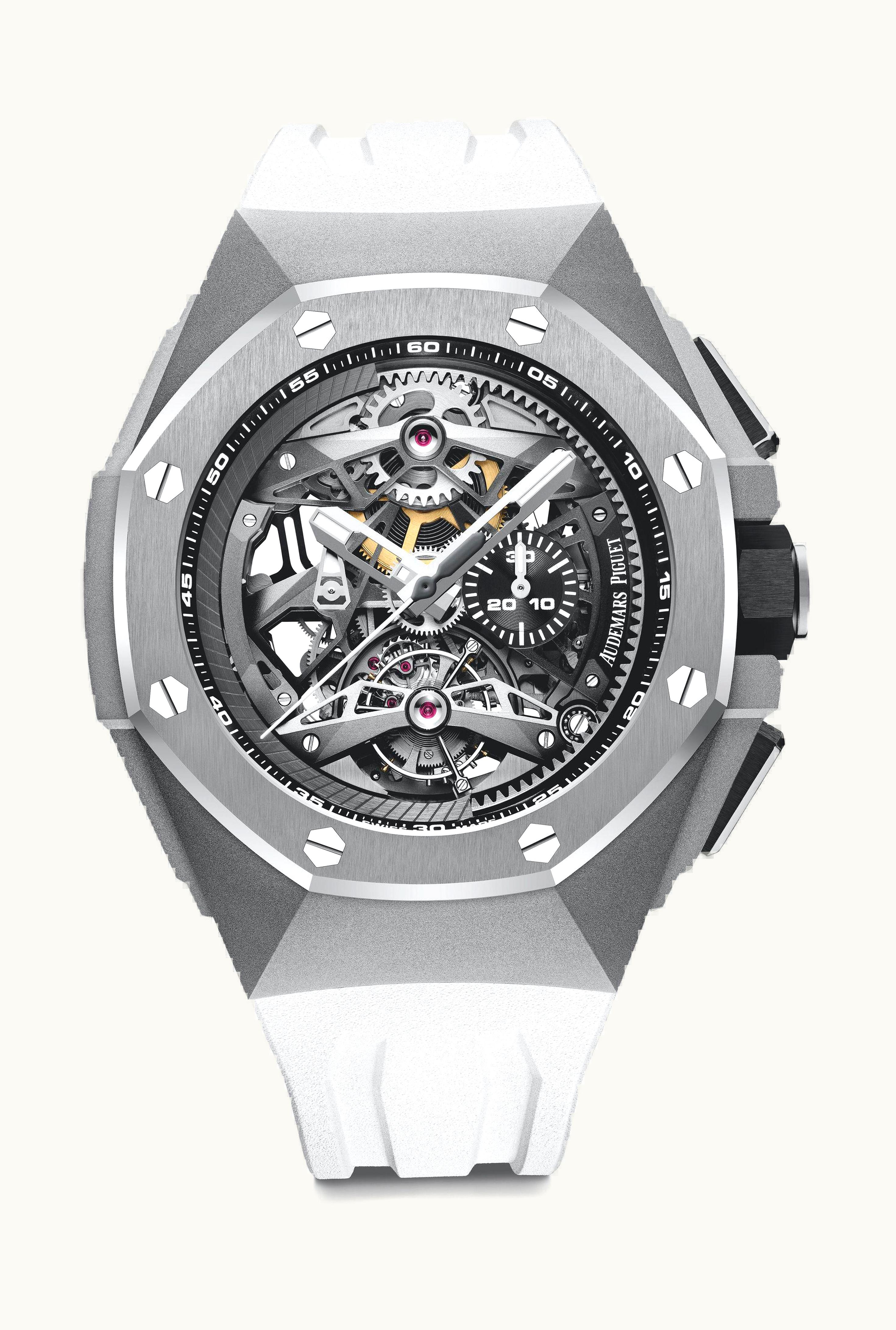 Audemars Piguet Royal Oak Concept Tourbillon Chronograph Openworked Selfwinding Titanium / White
