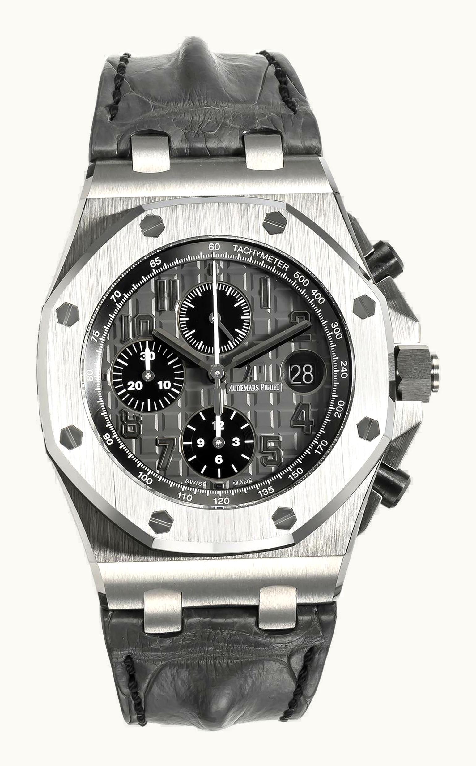 Audemars Piguet Royal Oak Offshore 26470 Stainless Steel / Grey / Alligator