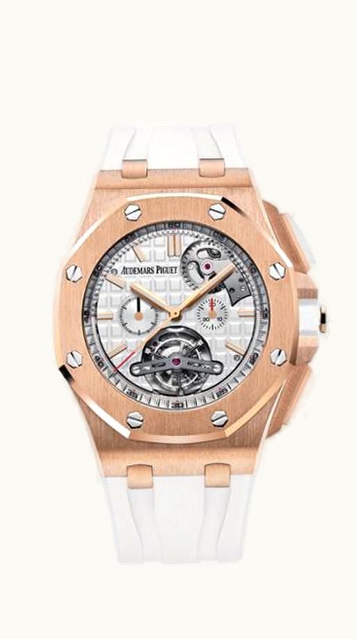 Audemars Piguet Royal Oak Offshore Tourbillon Chronograph Peripheral Red Gold / White