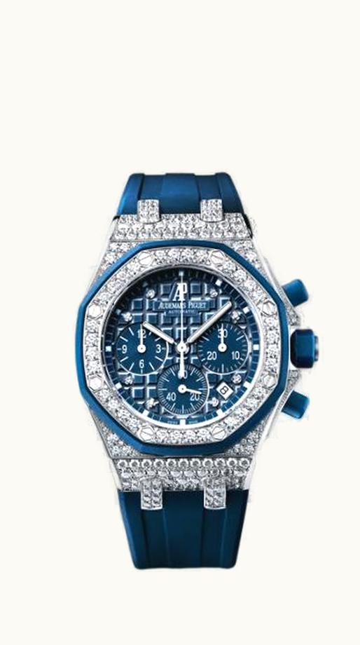 Audemars Piguet Royal Oak Offshore 26092 Lady Chronograph White Gold / Blue