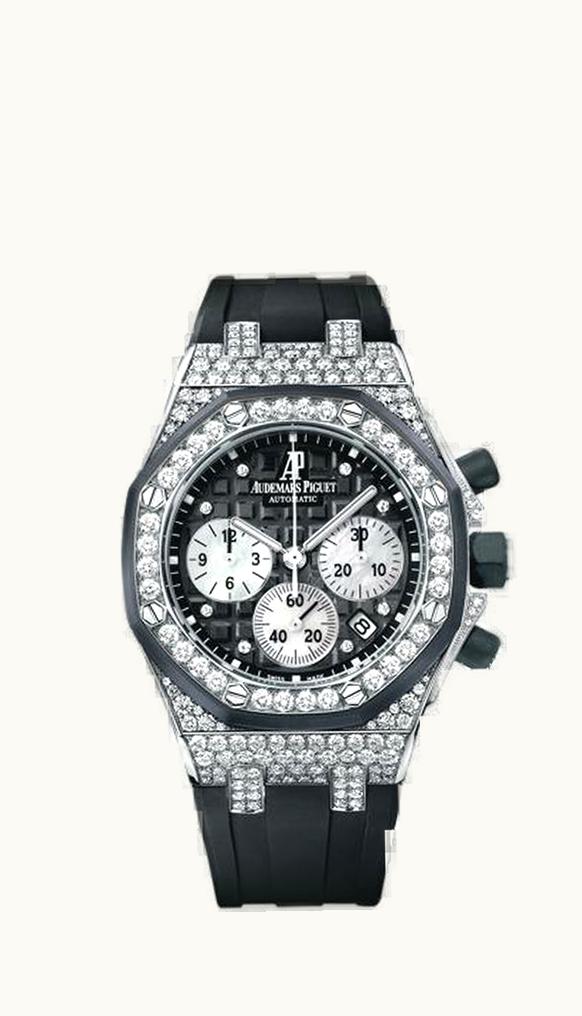 Audemars Piguet Royal Oak Offshore 26092 Lady Chronograph White Gold / Black