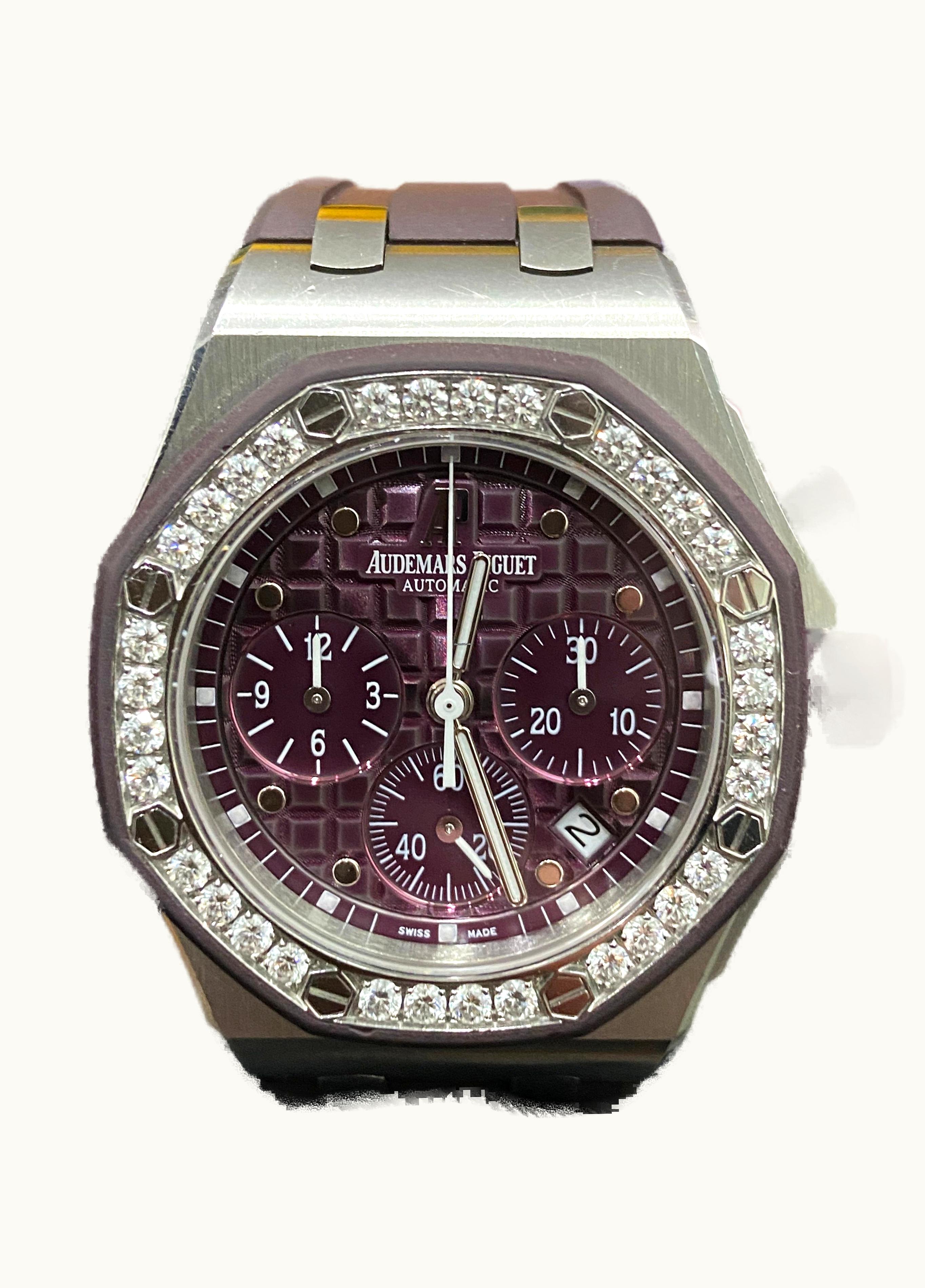 Audemars Piguet Royal Oak OffShore 26048 Lady Chronograph Stainless Steel / Plum