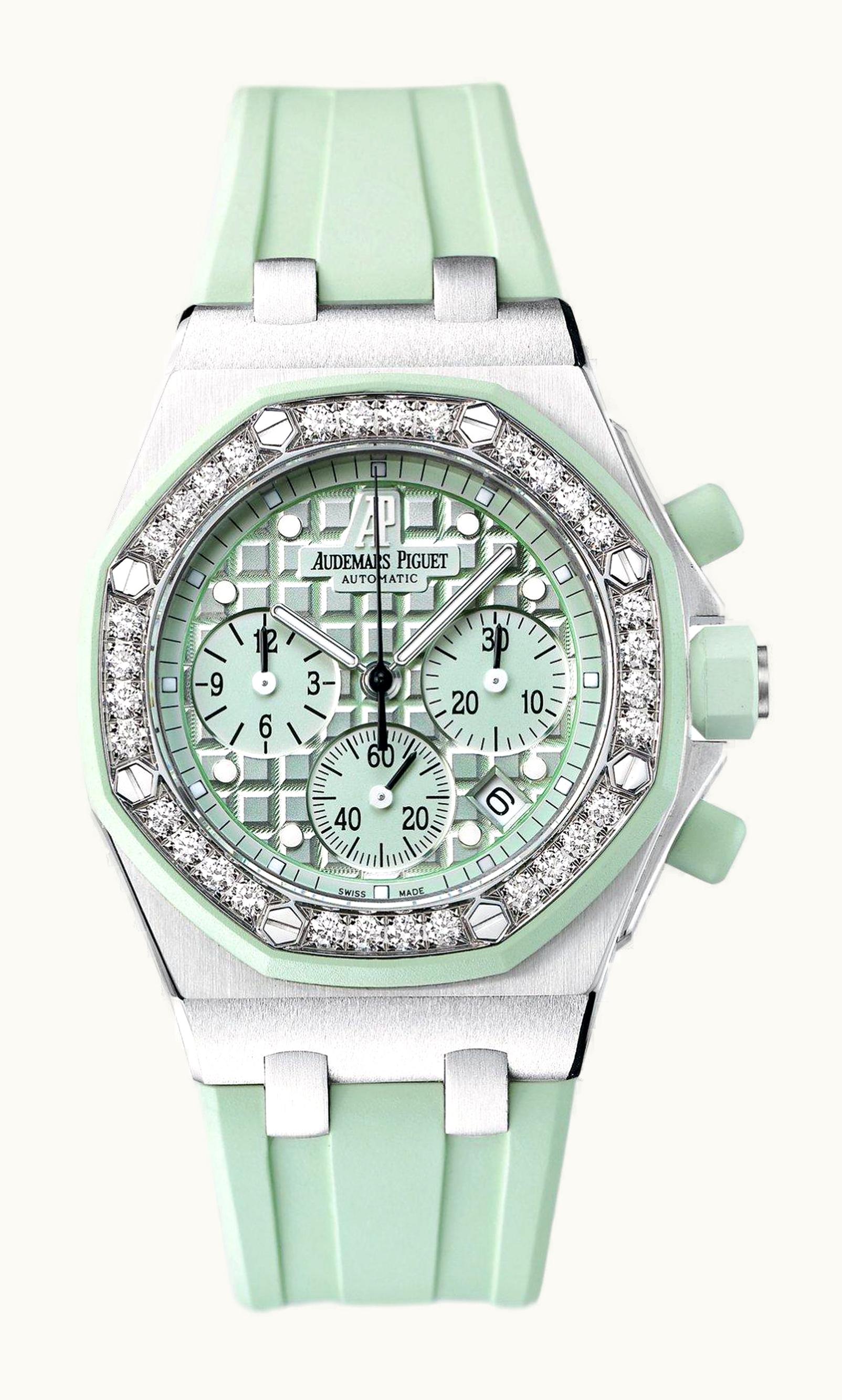 Audemars Piguet Royal Oak OffShore 26048 Lady Chronograph Stainless Steel / Green