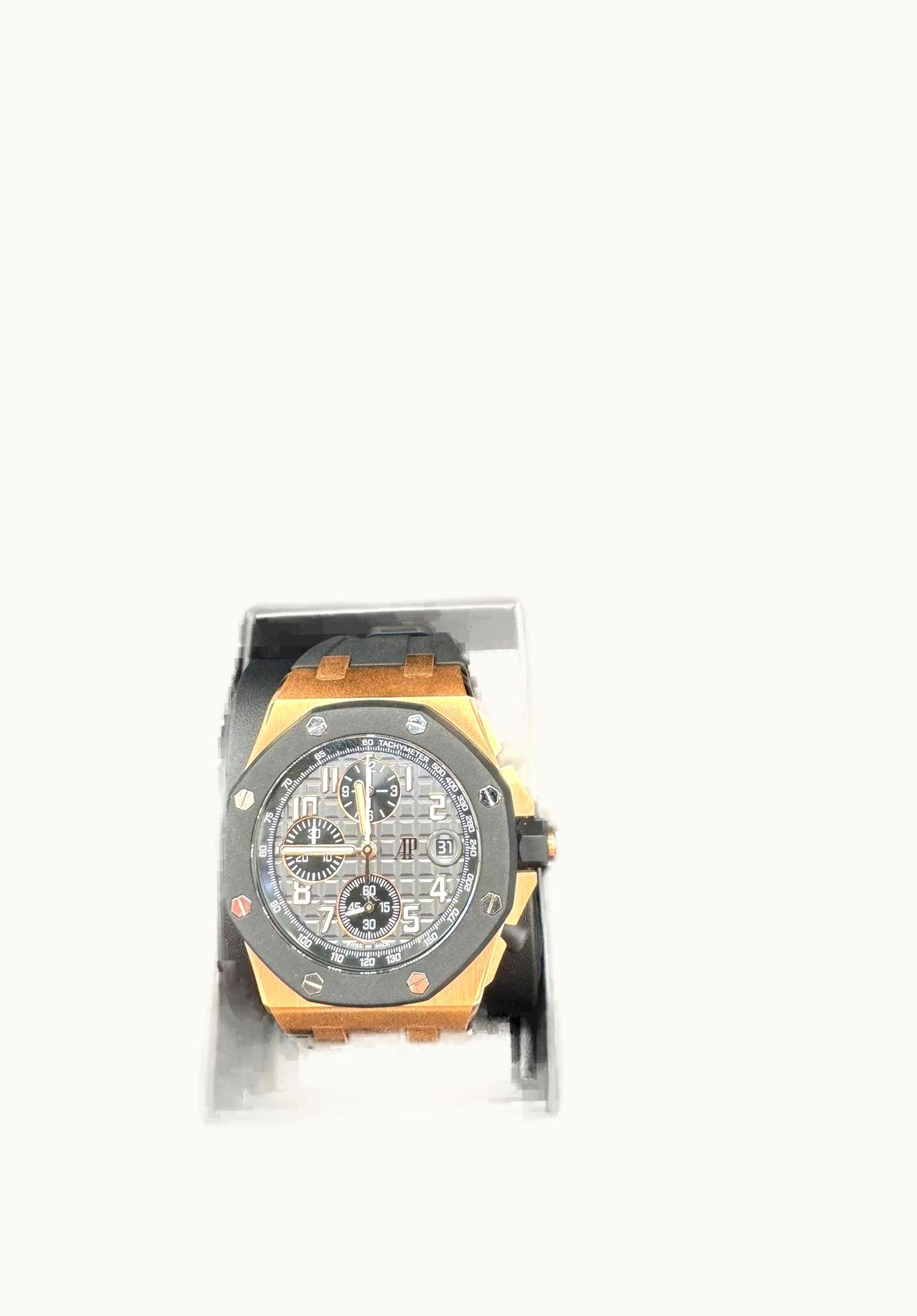 Audemars Piguet Royal Oak Offshore Pink Gold - Rubberclad / Black / Bracelet