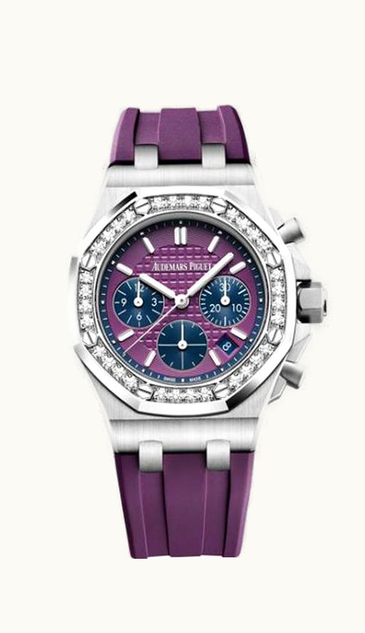 Audemars Piguet Royal Oak OffShore 26231 Lady Chronograph Stainless Steel / Plum / Diamond
