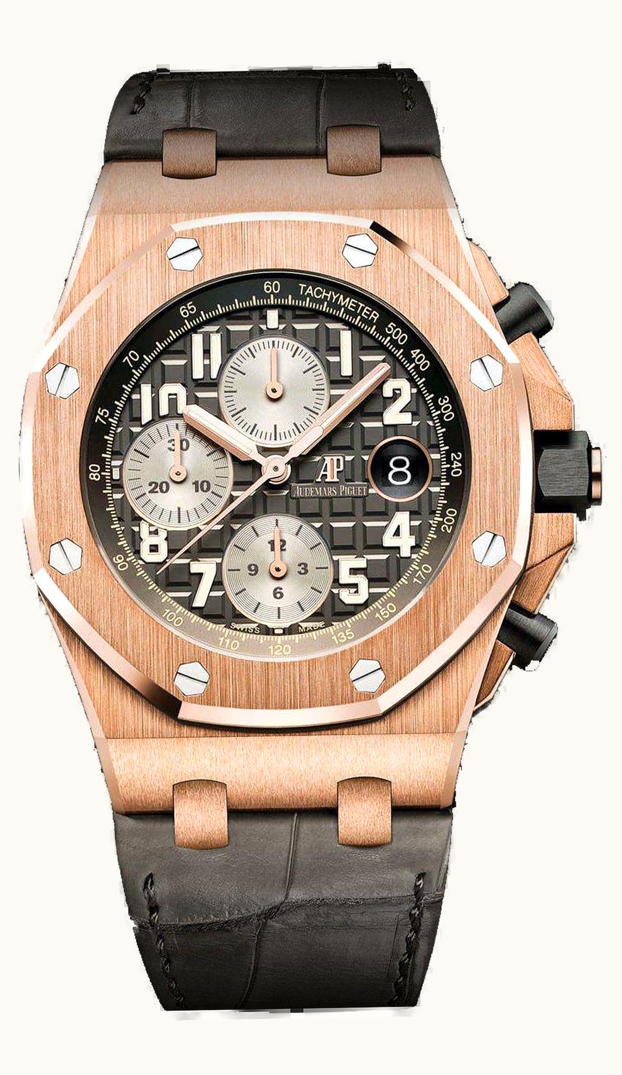 Audemars Piguet Royal Oak Offshore 42 Pink Gold / Grey / Alligator