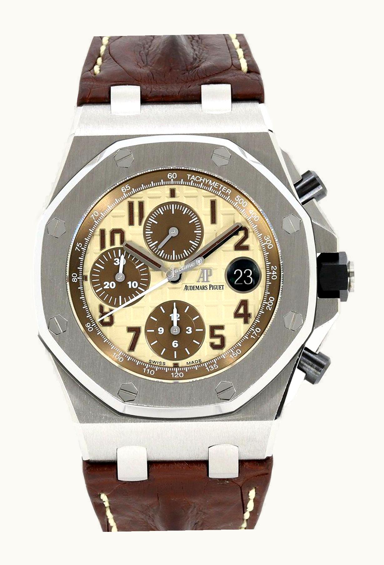 Audemars Piguet Royal Oak Offshore 42 Stainless Steel / Brown / Alligator