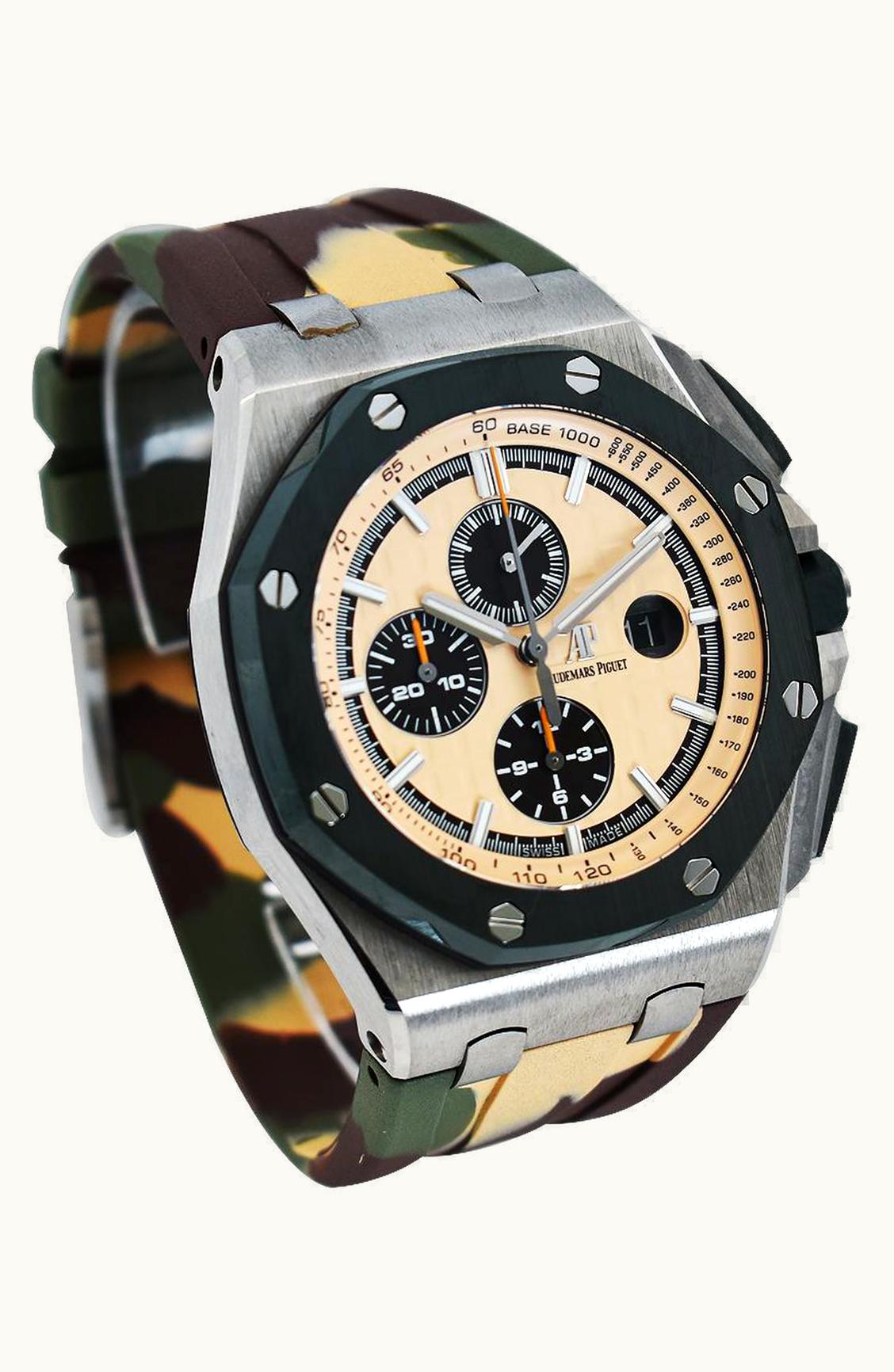Audemars Piguet Royal Oak Offshore 44 Stainless Steel / Ceramic / Beige / Rubber