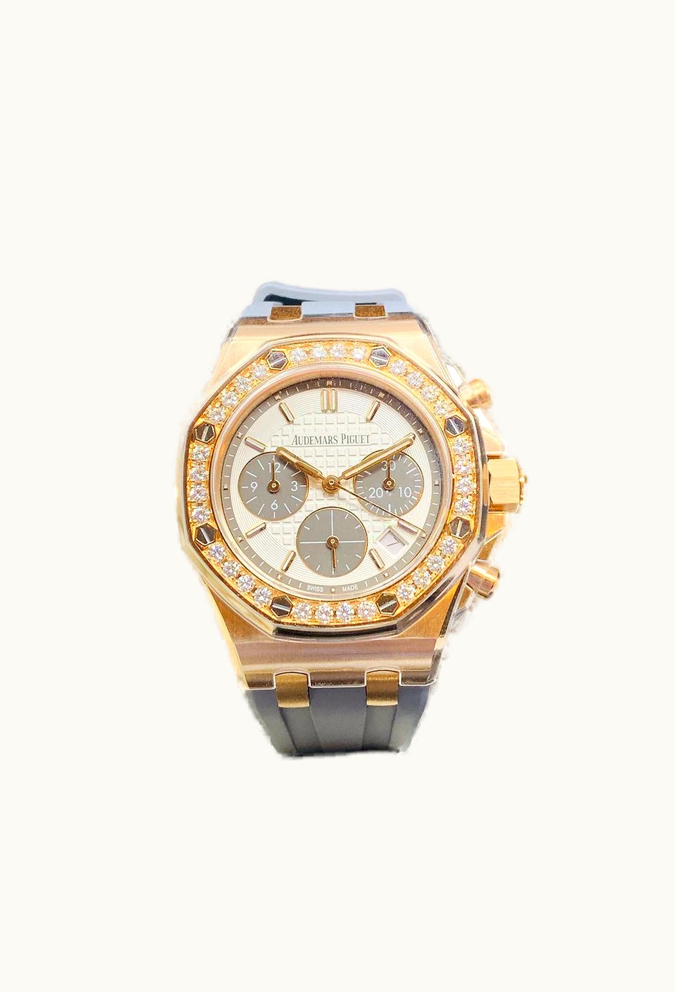 Audemars Piguet Royal Oak OffShore 26231 Lady Chronograph Yellow Gold / Blue / Diamond