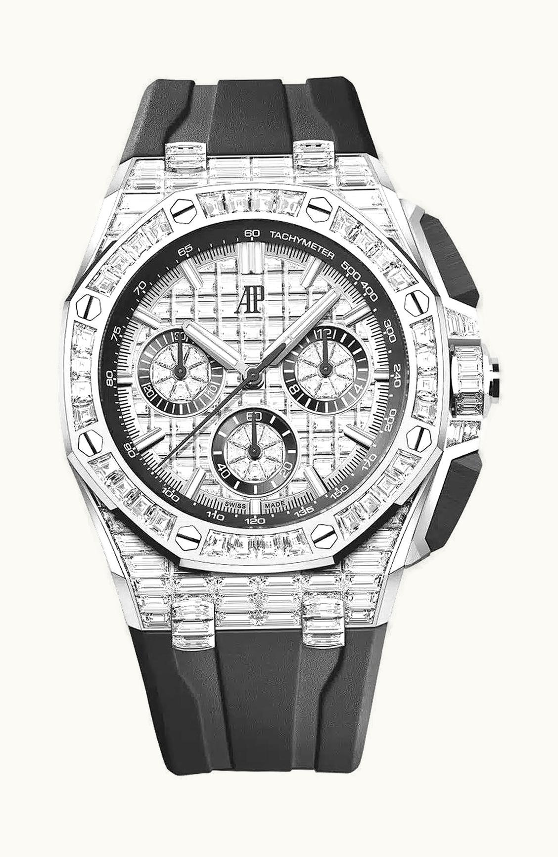 Audemars Piguet Royal Oak Offshore 43 White Gold - Baguette / Black