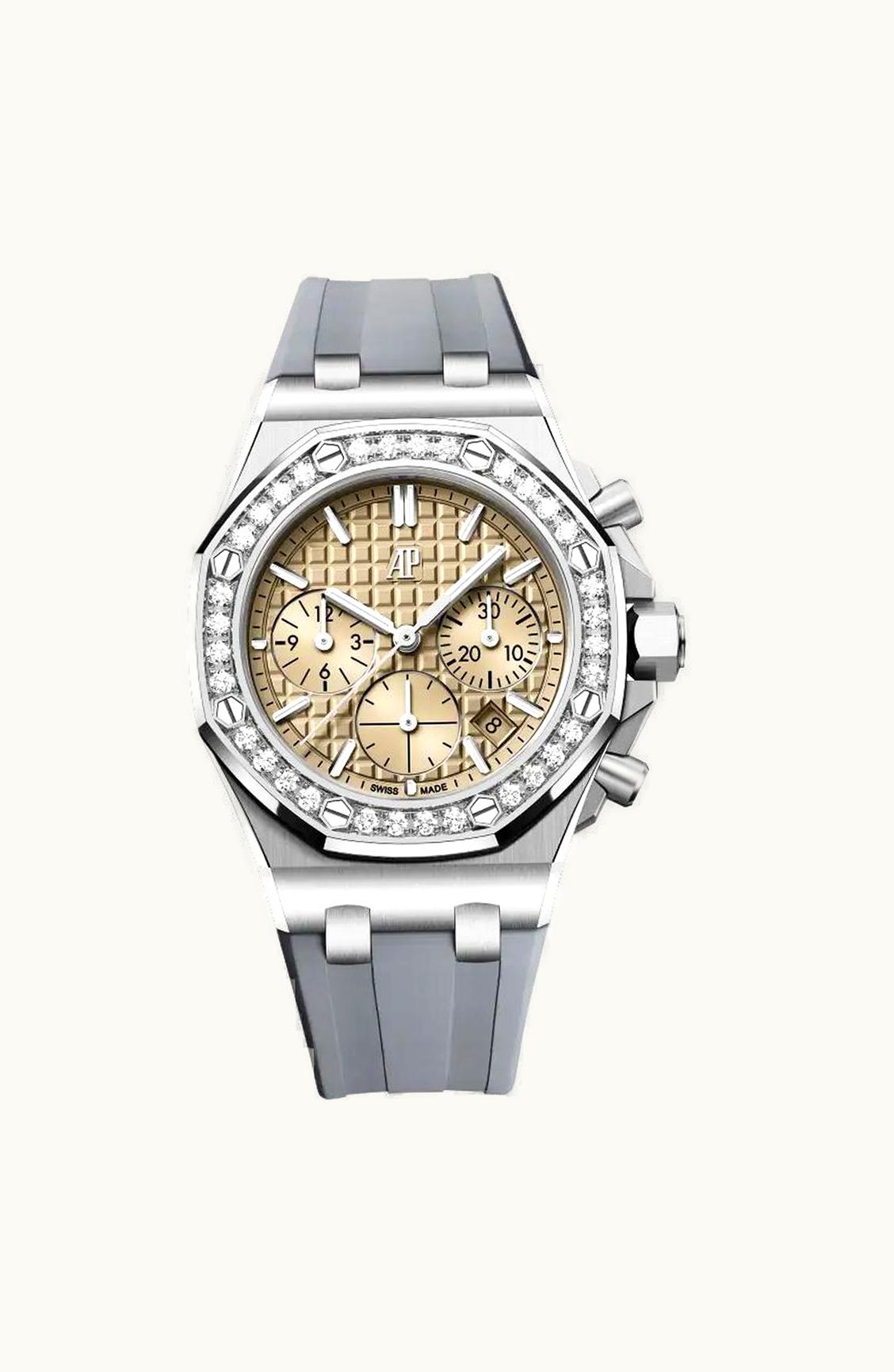 Audemars Piguet Royal Oak OffShore 26231 Lady Chronograph Stainless Steel -  Diamond / Salmon