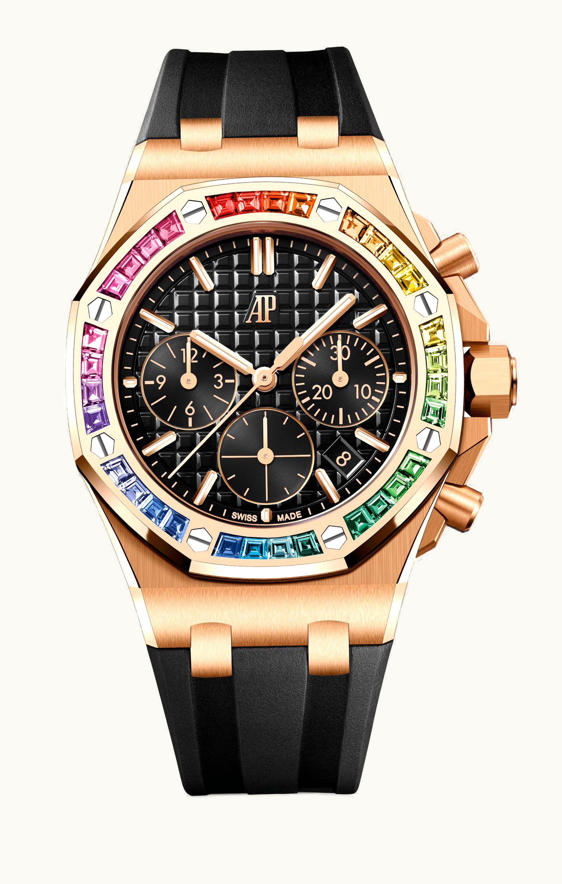 Audemars Piguet Royal Oak OffShore 26231 Lady Chronograph Pink  Gold - Rainbow / Black