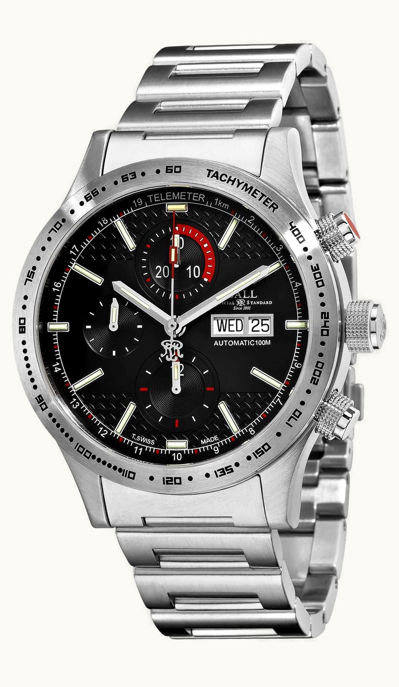 Ball Watch Fireman Storm Chaser Stainless Steel / Black / Bracelet