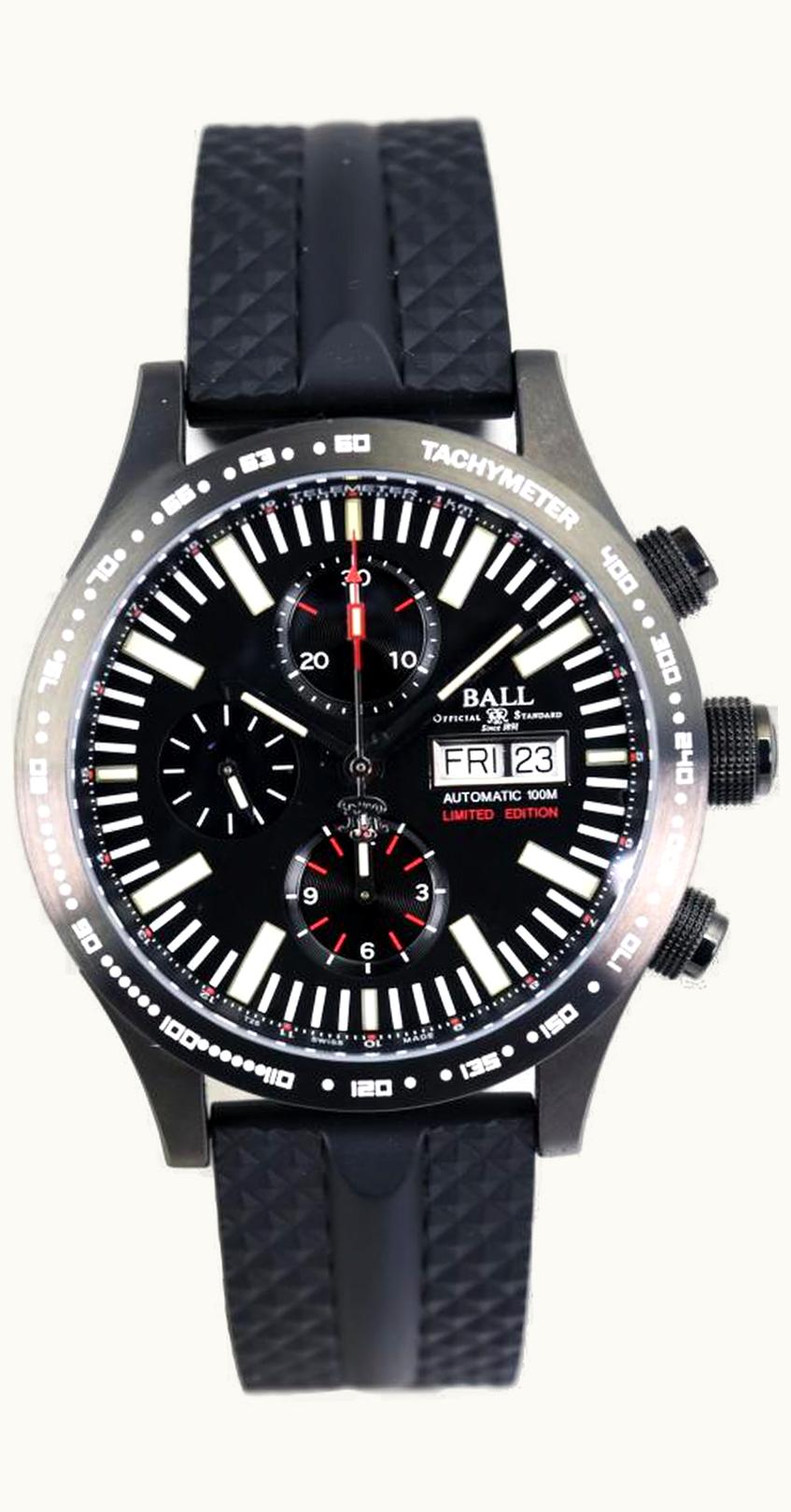Ball Watch Fireman Storm Chaser DLC Glow / Black / Rubber