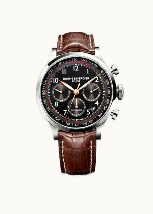 Baume & Mercier Capeland Chronograph 44 Black / Alligator