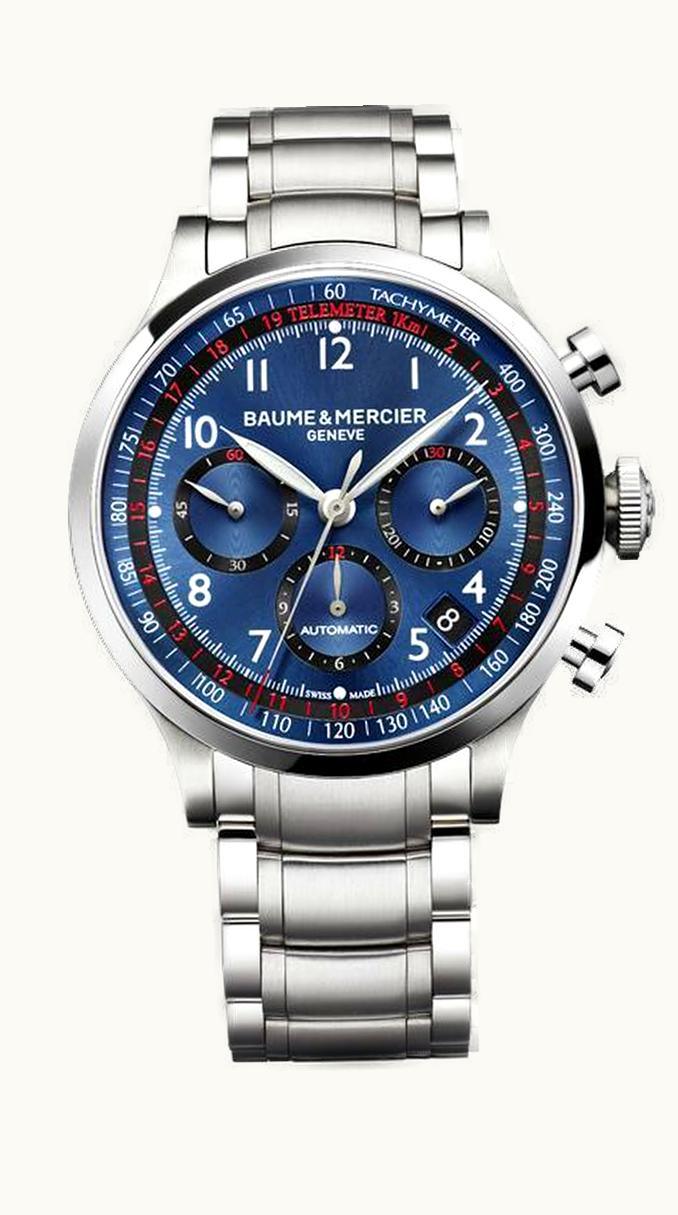 Baume & Mercier Capeland Chronograph 44 Blue / Bracelet