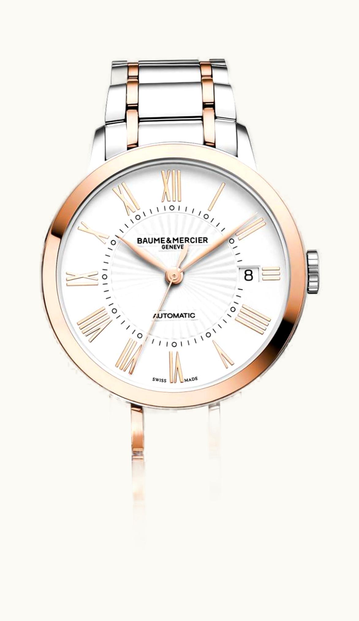 Baume & Mercier Classima 36.5 Automatic Stainless Steel / Red Gold / White / Bracelet