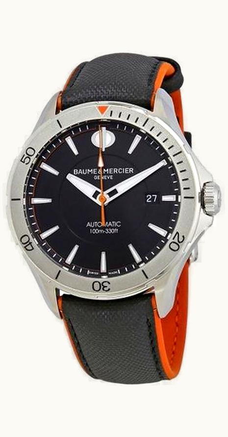 Baume & Mercier Clifton Club Stainless Steel / Black / Sailcloth