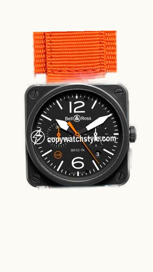 Bell & Ross BR 03 94 Carbon Orange Chronograph